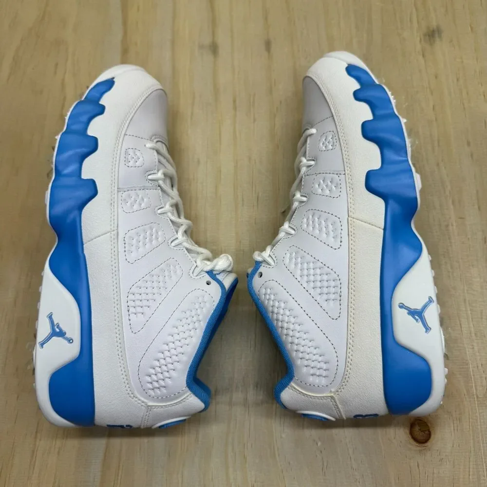NEW Air Jordan 9 Low Golf White University Blue UNC Mens Sz 10.5 FJ5934-101